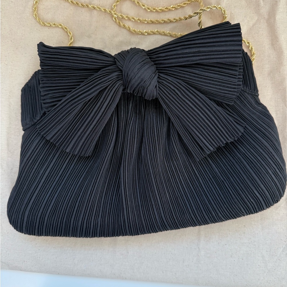 Loeffler Randall Rayne Black Bow Clutch - Picture 4 of 4